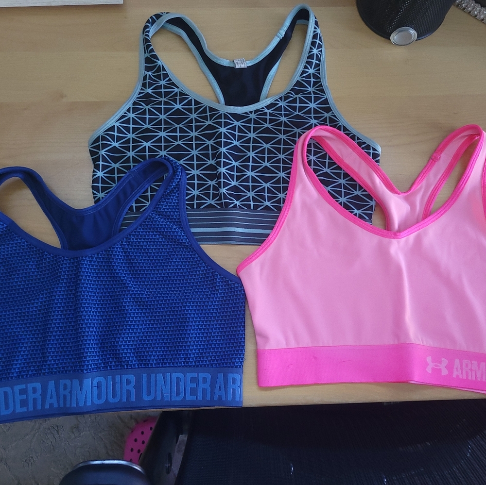 Under Armour Women's Swim Tops - Blue, Black, and Pink